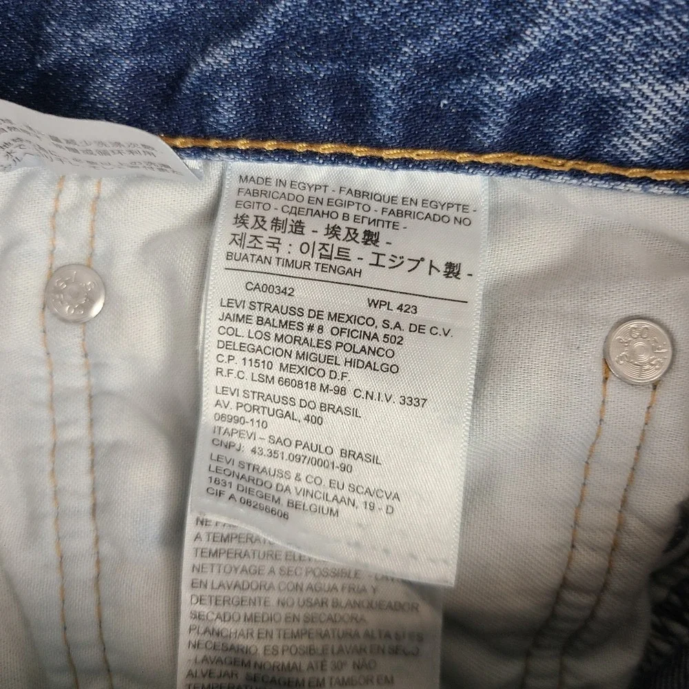 Levi's 514 Jeans Mens 34x30 Blue‎ Straight Fit Light Wash 100% Cotton Denim
